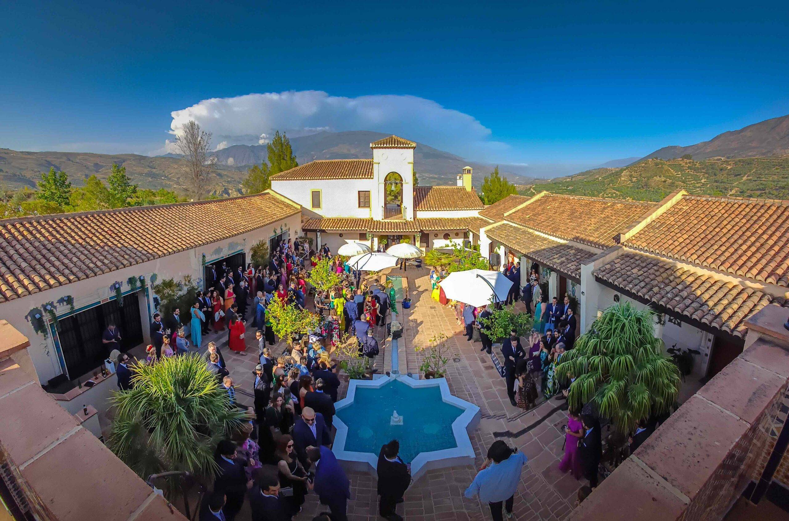 The courtyard at La Esperanza Granada is one of the most exclusive party venues in Granada.